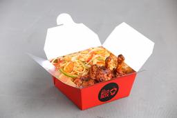 Chicken nanking noodles with chicken lollipop