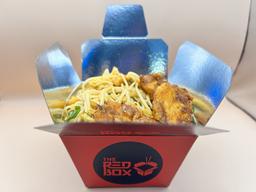 Triple schezwan chicken noodles with spicy fried chicken (little box)