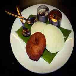 Idli(2 pcs) + vada (1 pcs)