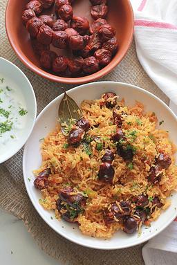 Goan sausage pulao
