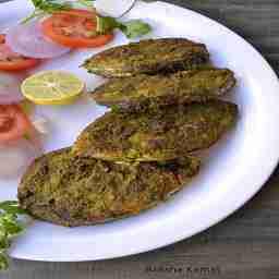 Seer fish green masala fry