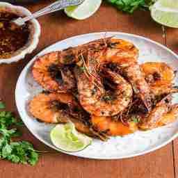 Prawn combo 1 ( ghee roast, tawa fry, rava fry, neer dosa 5 pcs)