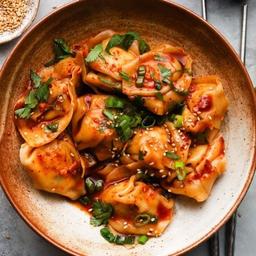 Chicken steam wanton with garlic & soya