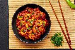 Schezwan prawns dry