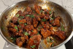 Chilli basil pork thai dry