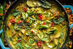 Thai vegetable green curry gravy