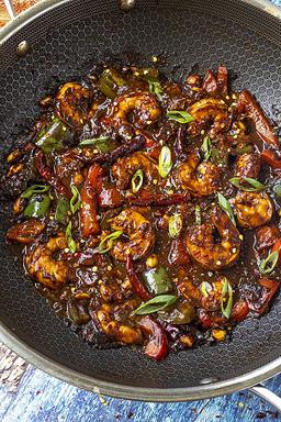 Dragon prawns gravy