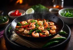 Chilli oyster prawns gravy