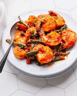 Hunan prawns gravy