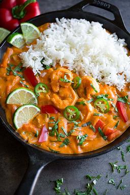 Burnt chilli prawns thai gravy