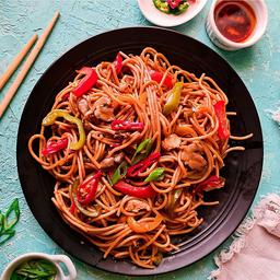 Chicken chilli garlic noodles