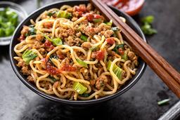 Pork chilli garlic noodles