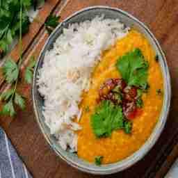 Dhabe wali tadka dal rice bowl