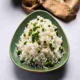 Peas pulao with raita