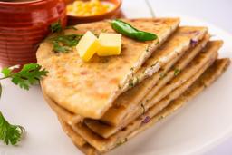 Paneer parantha meal