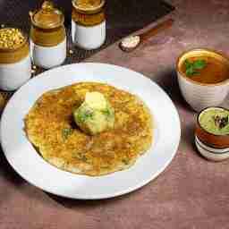Butter open masala dosa