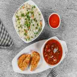 Veg ball manchurian + veg fried rice
