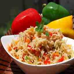 Chicken ginger capsicum rice