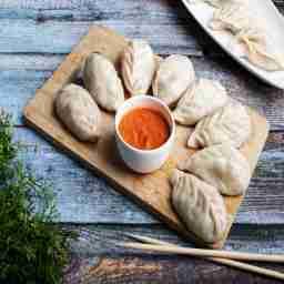 Cheese chicken steam momo