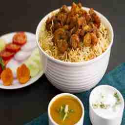 Prawns biryani