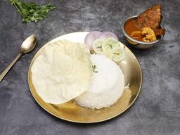 Rui macher jhol with rice