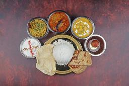 Matar paneer thali