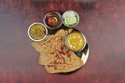 Matar paneer with paratha
