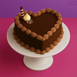 Death by chocolate heart cake eggless