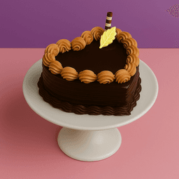 Chocolate heart cake eggless