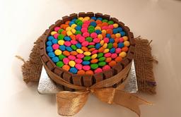 Kitkat gems cake (eggless) one kg