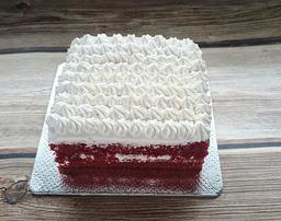 Red velvet cheese cake eggless