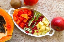 Immunity boost kiwi papaya apple pomegrante