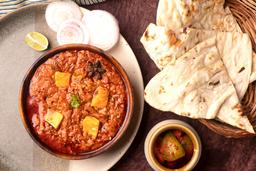 Paneer butter masala + any choice of bread + salad + pickle