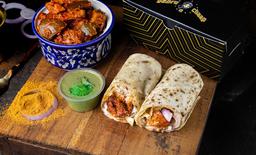Achari chaap wrap