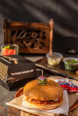 Gabru da special smoky chaap burger