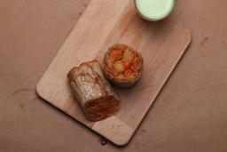 Vegan masala chaap wrap (no dairy)