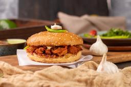 Vegan chaap burger (no dairy)