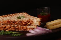 Vegan chaap sandwich (no dairy)