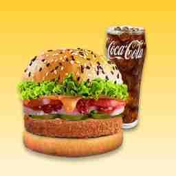 Veggie supreme burger + coke (250ml)