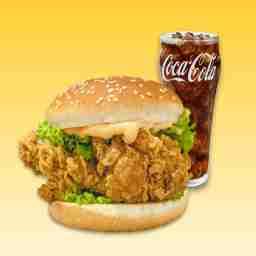 Zinger chicken burger + coke (250ml)