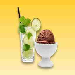 Mojito + ice-cream (2 scoops)