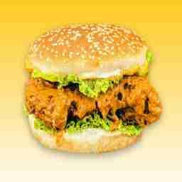 Tandoori zinger chicken burger