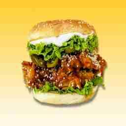 Korean fried chicken burger
