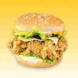 Cheese chilli zinger chicken burger