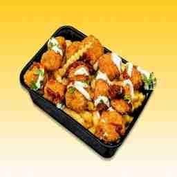 Paneer popcorn loaded fries