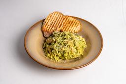 Spaghetti mushroom florentine pasta (non-veg.)