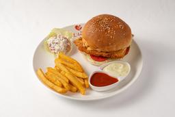 Crispy chicken burger