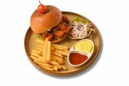 Crispy prawn burger