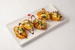 Tomato & bocconcini crostini toast
