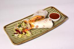Roasted veggies & mozzarella wrap